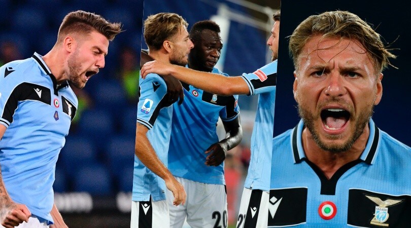 Lazio vincente con il Cagliari: Milinkovic-Immobile gol ed è quarto posto