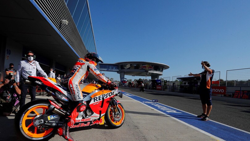 Gp Andalusia, Vinales guida le terze libere: Marquez ci prova, Rossi 8°