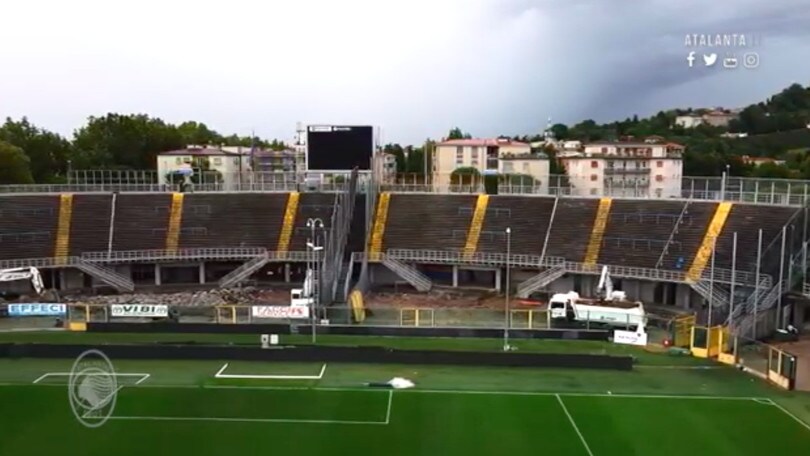 Atalanta, proseguono i lavori al Gewiss Stadium