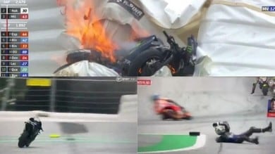 MotoGp, Vinales: che paura! Salta dalla moto a 220 all'ora prima dello schianto