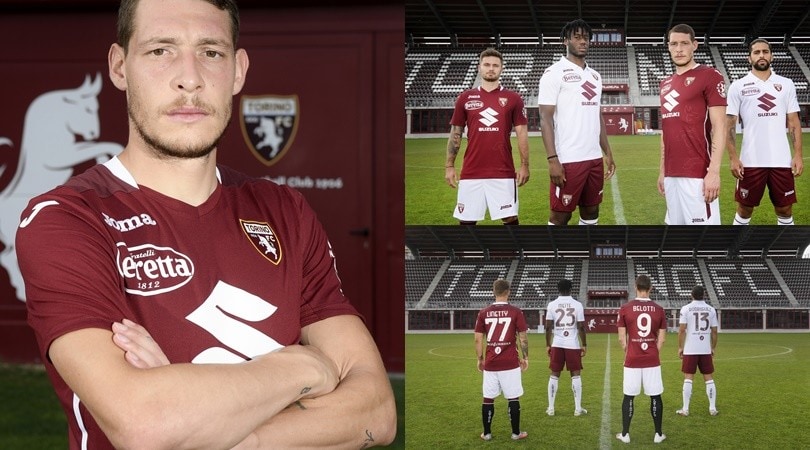 Torino, ecco le nuove maglie: Linetty e Rodriguez posano con Belotti e Meité