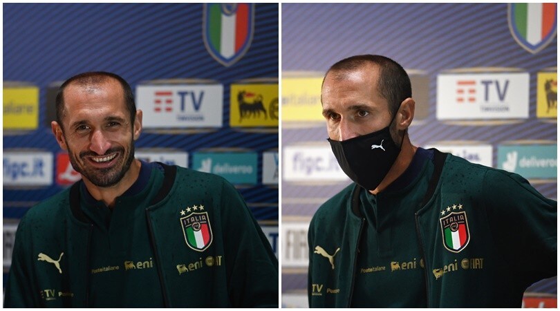 Chiellini, sorrisi in conferenza per il ritorno in Nazionale