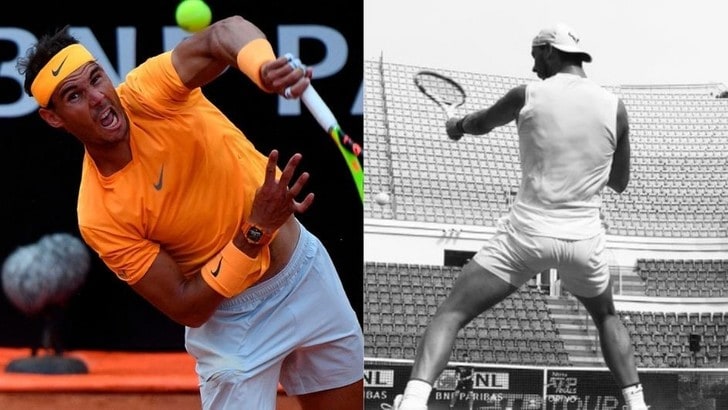 Nadal si allena a Roma: pronto per gli Internazionali