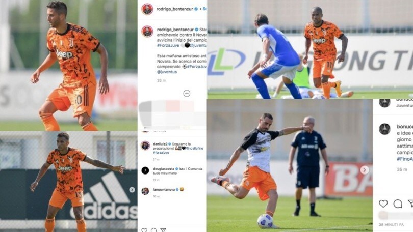 Da Bonucci a Ramsey, la Juve esulta sui social per il 5-0 al Novara