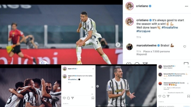 Juve, buona la prima. Da Cristiano Ronaldo a Kulusevski: che festa sui social!