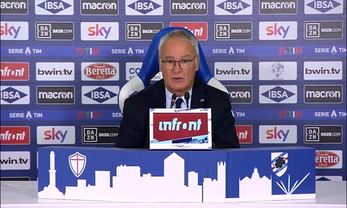 Ranieri: "Quagliarella dispiaciuto per il cambio, ma aveva i crampi"