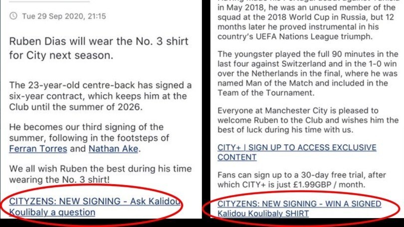 Manchester City, che gaffe: sul sito si può vincere la maglia autografata di Koulibaly!