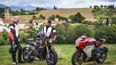 Arte italiana in viaggio: con Stefano Accorsi in sella alla MV Agusta