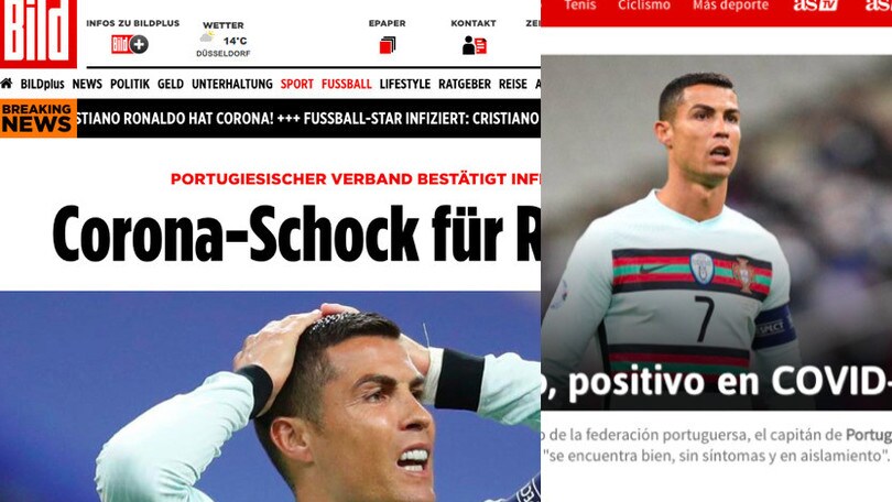Ronaldo positivo, la notizia sui siti di tutto il mondo