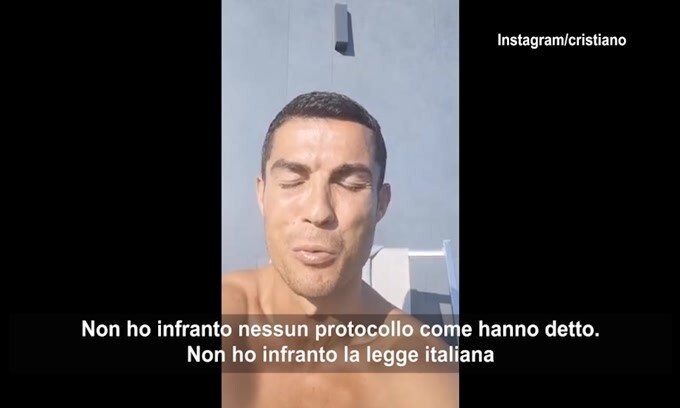 Ronaldo ribatte a Spadafora: "Non ho violato il protocollo"