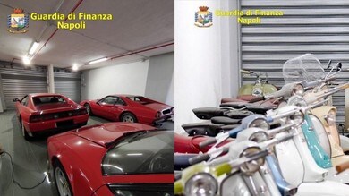 Moto d'epoca, Ferrari e Porsche: sequestrato il