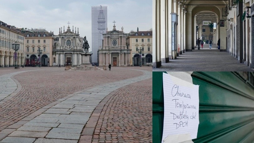 A Torino scene da film: città vuota nel primo giorno del nuovo lockdown