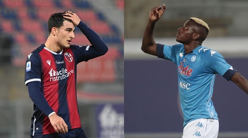 Osimhen colpisce, Orsolini no: a Bologna fa festa il Napoli