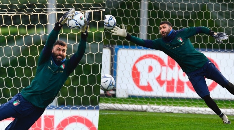 Italia, Sirigu vola in allenamento: che tuffi!