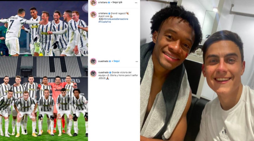 Juve, festa sui social dopo la vittoria con il Cagliari