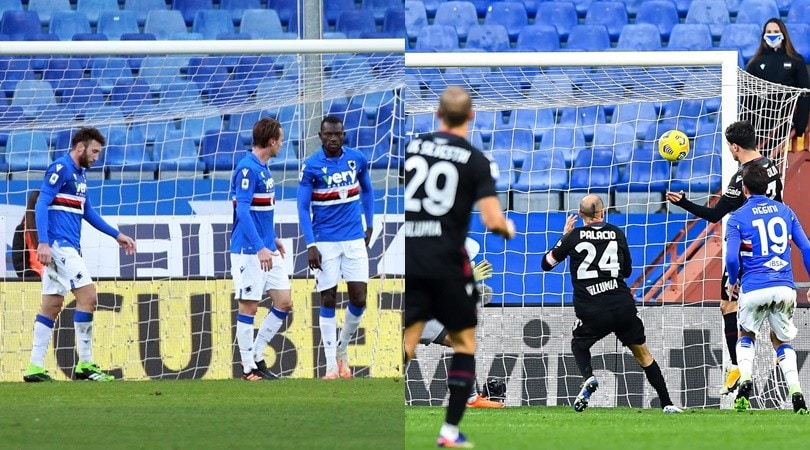 L'autogol di Regini lancia il Bologna: Orsolini condanna la Samp