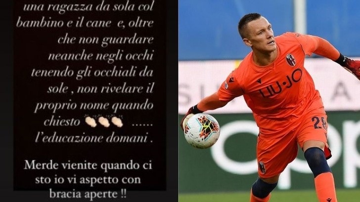Bologna, Skorupski su tutte le furie: