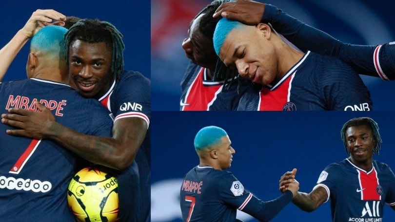 Mbappé e Kean, gemelli del gol e dei capelli colorati
