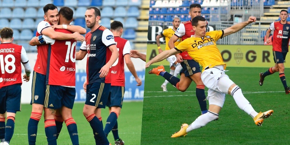 Lasagna entra, segna e risponde alla magia di Lykogiannis: Cagliari-Udinese 1-1