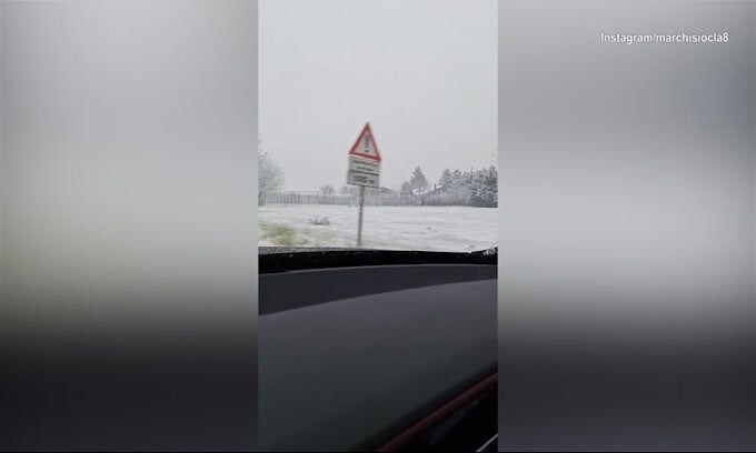 Marchisio riprende il paesaggio innevato