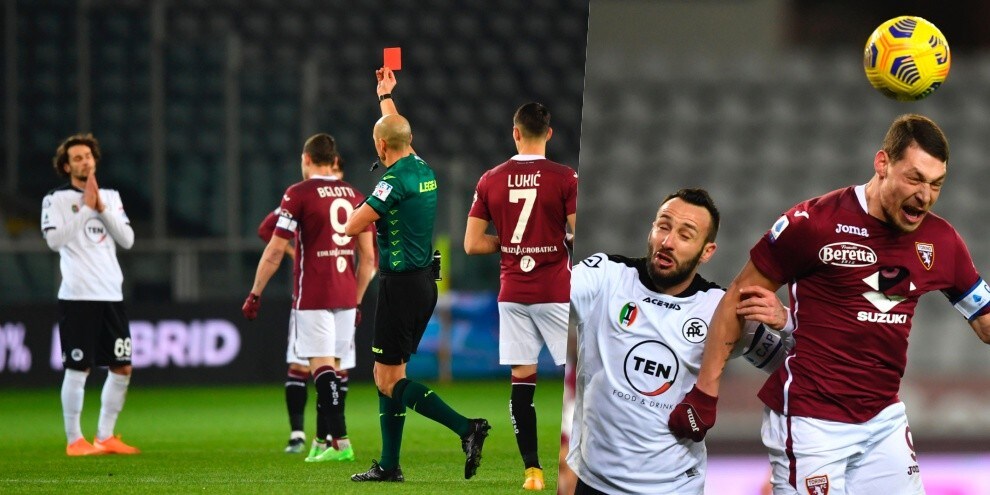 Lo Spezia in 10 dal 7', ma il Torino non sfonda: delusione Giampaolo