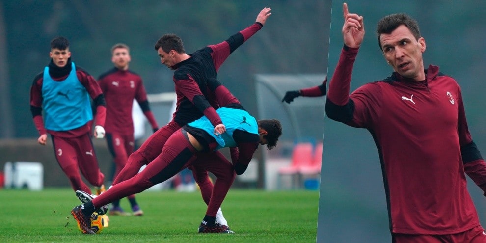 Milan, Mandzukic in pieno stile Juve: che grinta in allenamento!