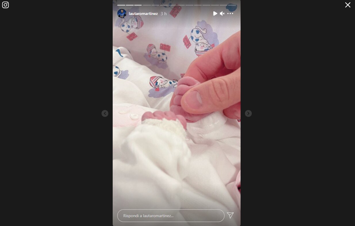Inter, è nata la figlia di Lautaro Martinez