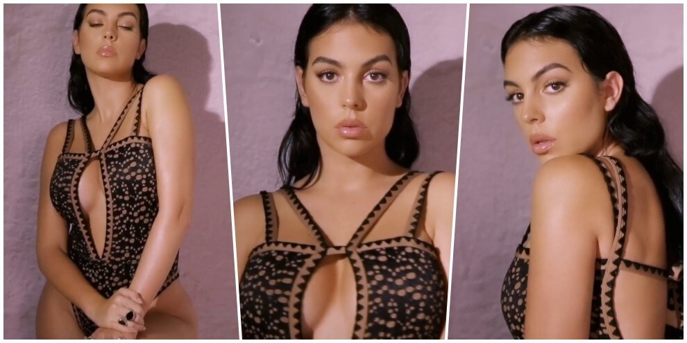 Georgina mozzafiato in costume: lady Ronaldo testimonial di beachwear