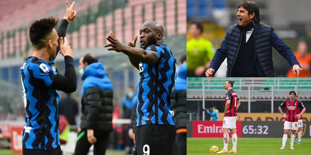 Milan-Inter, Conte show: tris nel derby con Lautaro e Lukaku