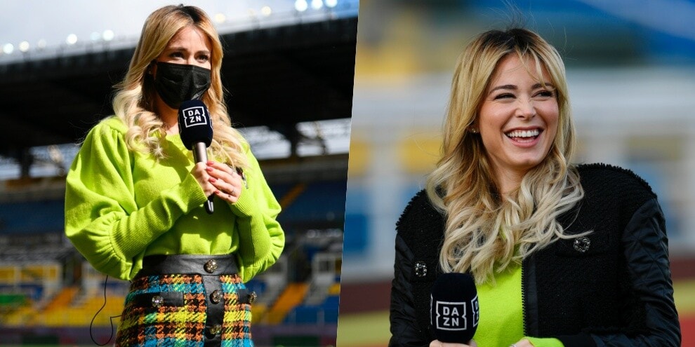 Diletta Leotta sceglie la gonna per Parma-Roma