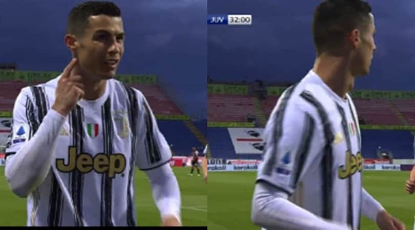 Mano all'orecchio: l'esultanza polemica di Cristiano Ronaldo dopo la tripletta