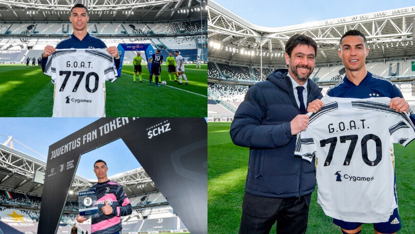 Juve, Cristiano Ronaldo premiato per i 770 gol in carriera