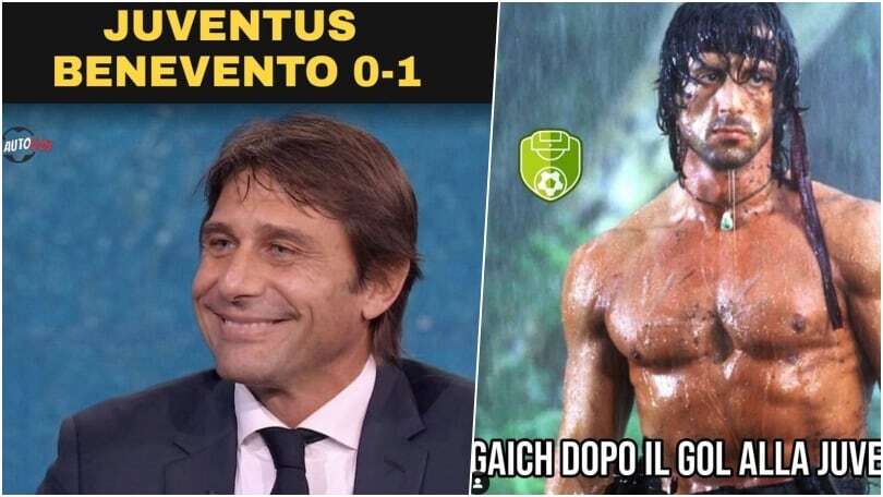 Juve ko contro il Benevento, i social si scatenano