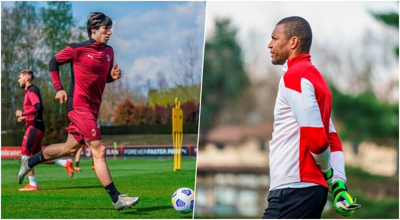 Il Milan torna ad allenarsi: revival Dida, c'è Tonali