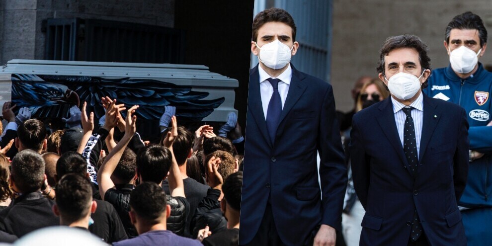Guerini, commozione e applausi ai funerali del giovane della Lazio