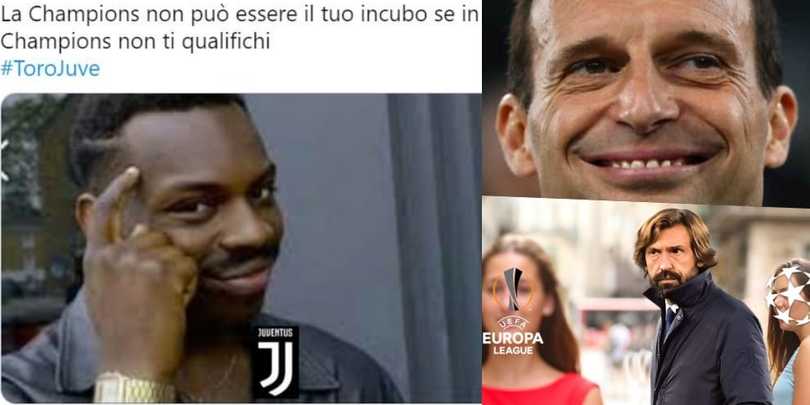 Torino-Juve, ironia social dopo il derby e messaggi per Allegri e Sarri...