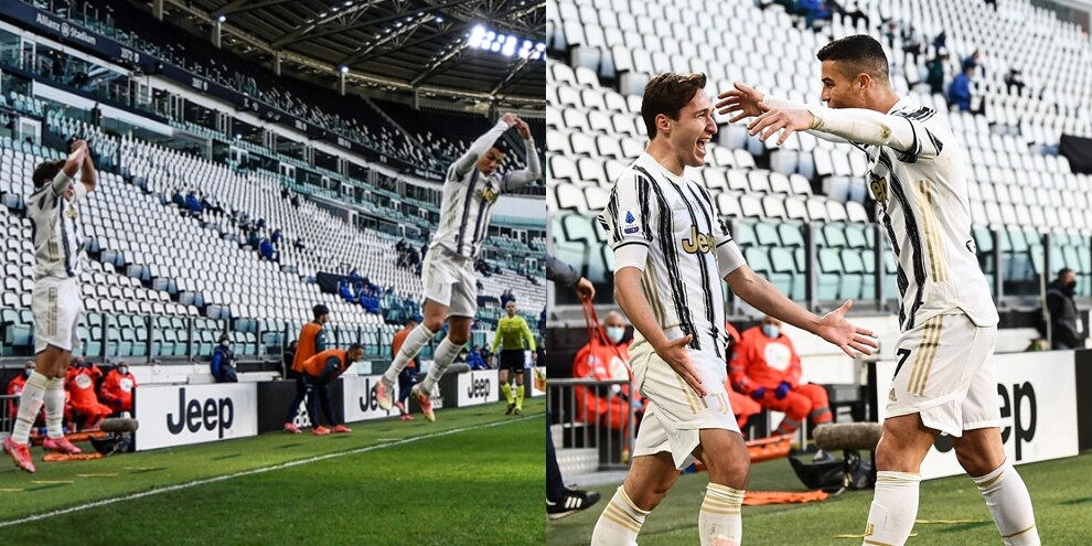 Juve-Napoli, il "Siuuuu" di Ronaldo...e Chiesa!