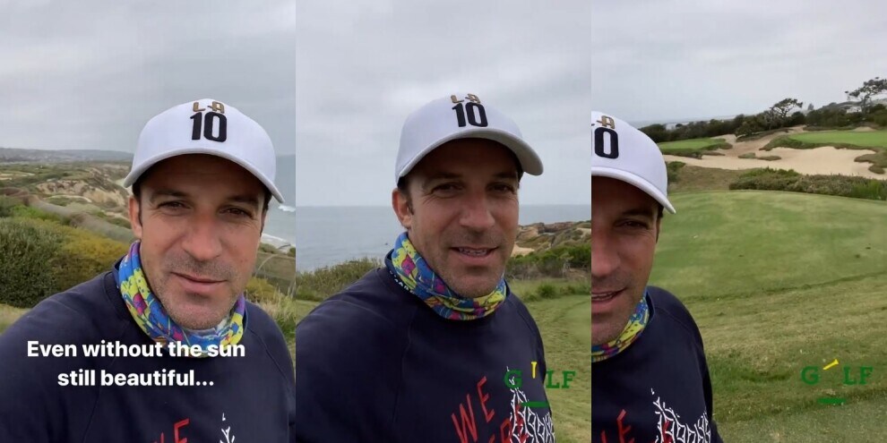 Del Piero gioca a golf in California: paesaggio spettacolare!