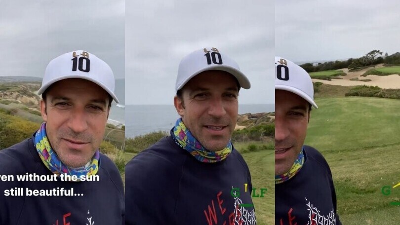 Del Piero gioca a golf in California: paesaggio spettacolare!