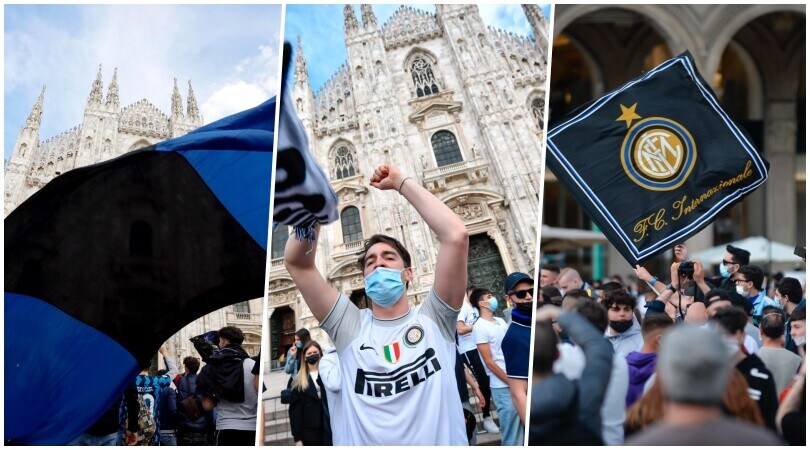 Festa Inter: in migliaia in Piazza Duomo per lo scudetto