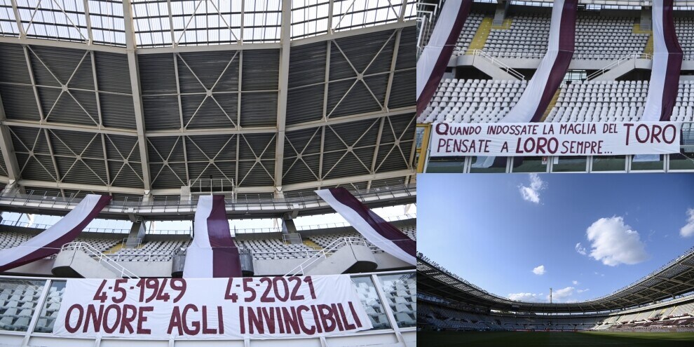 Torino, il toccante striscione dedicato agli ‘Invincibili’