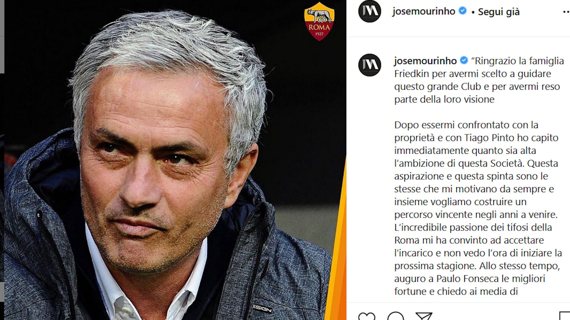 Clamoroso: Mourinho sarà l'allenatore della Roma