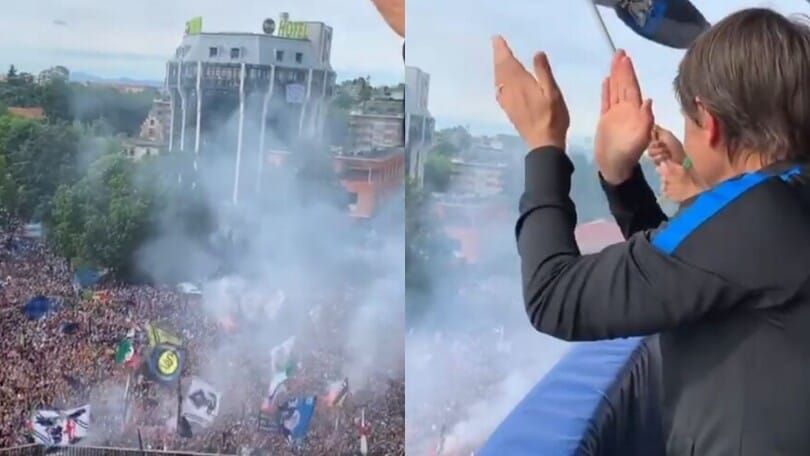 I tifosi dell'Inter in coro: "Antonio Conte!"