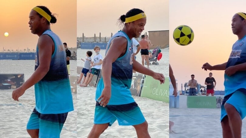 Ronaldinho show... a beach soccer!
