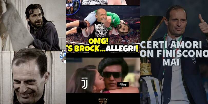 Allegri torna alla Juve e il web si scatena