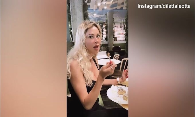 Diletta Leotta apprezza il pranzo del lunedì