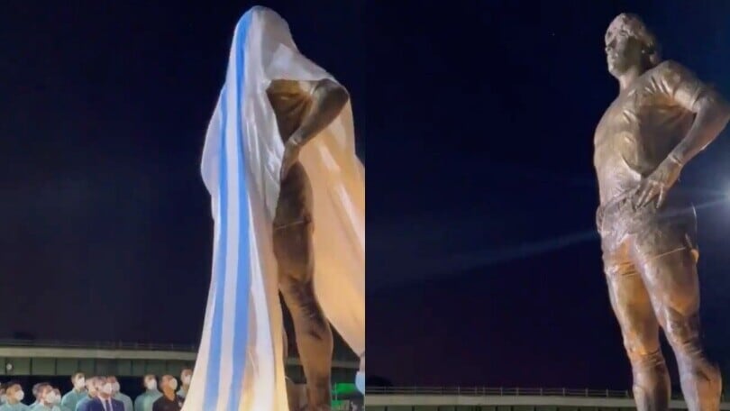 Monumento a Maradona inaugurato prima di Argentina-Cile