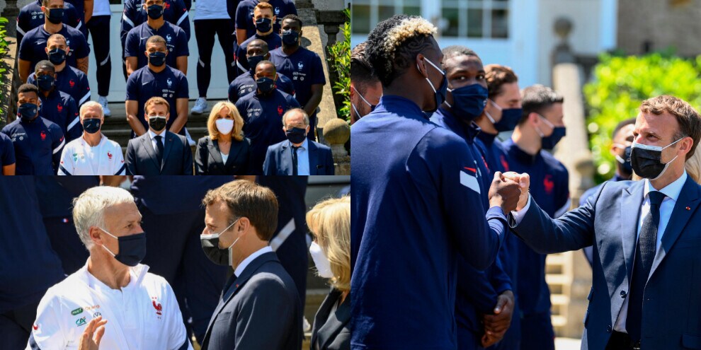 Macron a pranzo con la Francia. Gesto d'intesa con Pogba