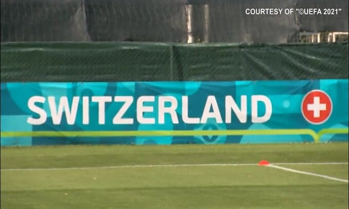 Svizzera, allenamento al Tre Fontane