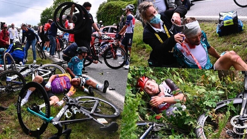 Tour de France, maxi incidente creato da una spettatrice!